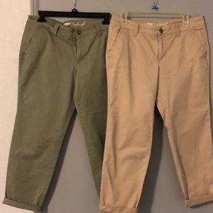 2 pair Old Navy boyfriend style capris